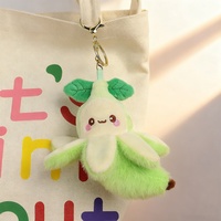 Schattige bananenhanger, gesimuleerd fruit, pluche speelgoed, tasbedel, pluche tasdecoratie, voegt elegantie toe voor kinderen van 5-7 jaar