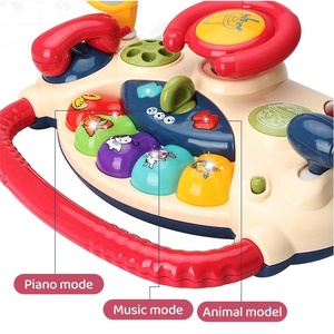 Volante multifuncional educativo KSF para bebé, <span class=keywords><strong>juego</strong></span> <span class=keywords><strong>de</strong></span> coche <span class=keywords><strong>de</strong></span> conducción simulada, iluminación Musical eléctrica, juguetes <span class=keywords><strong>de</strong></span> plástico para niños - Product Image 6