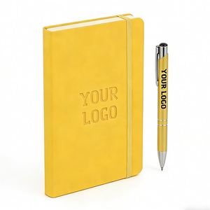Wholesale Custom Logo PU Notebook A5 <b>Leather</b> Print Diary 80 Sheet Hardcover Journal <b>Notepad</b> Business Gift Office Promo Supplier - Product Image 1