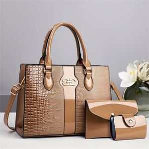 Conjunto de Bolsos de Mano de PU de Lujo 3 en 1 para Mujer - Product Image 4