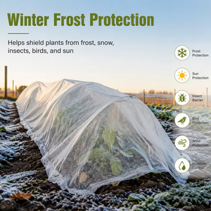 ENON 5.2ft <span class=keywords><strong>X</strong></span> 330ft Couvertures de protection contre le gel et le froid pour plantes, imperméables, écologiques, réutilisables, pour hiver et culture flottante - Product Image 2