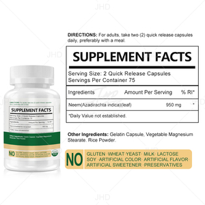 OEM Label pribadi suplemen Herbal Neem Leaf Capsules - Product Image 2