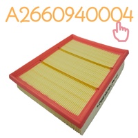 Filtre à air d'habitacle antibactérien A2660940004 2660940004 LX1652 SKAF-0060108 compatible avec les séries A180 B200 W169 W245