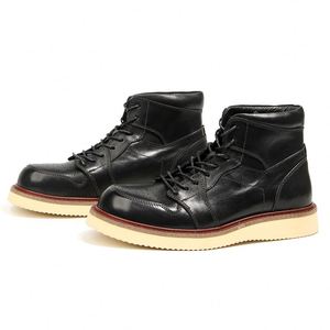 Fall Winter Customized Men's Brown <b>Ankle</b> CHUKKA Boots with Anti-Slip Features Height Increasing Laced Leather Made Cow Leather - Product Image 6