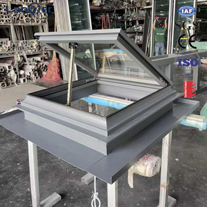Đôi tráng men điện tự động cửa sổ Trần Hợp kim nhôm khung Swing điều khiển từ xa louver mái cửa sổ Trần truy cập nở - Product Image 3
