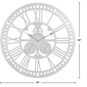 นาฬิกาติดผนังสไตล์อุตสาหกรรมโอเรียนเต็ลขนาดใหญ่,นาฬิกาแขวนผนังไม้เกียร์หมุนสำหรับบ้านคาเฟ่บาร์คลับ - Product Image 5