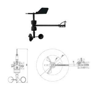 Anémomètre à haute sensibilité personnalisé pour l'extérieur, capteur combiné de vitesse et de direction du vent 4-20 mA RS232 RS485 intégré - Product Image 2
