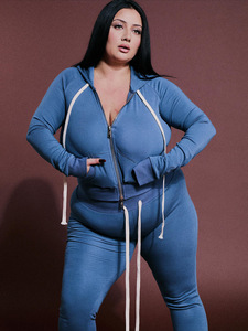 Conjunto de Sudadera con Capucha Informal de Gran Tamaño y Alta Calidad para Mujer, Conjunto de Dos Piezas Versátil de Ropa Casual Urbana para Mujer, Abiti a Giacca - Product Image 2