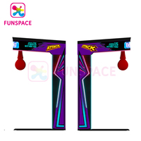 Máquina de Boxeo Recreativa Funspace Street: Juego de Boxeo de Última Generación para Exteriores con Monedas, Máquina de Golpeo Gigante