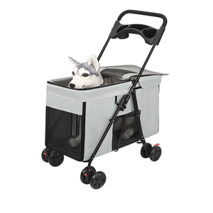 Carrito Plegable Transpirable de Malla para Mascotas, Perros Pequeños y Medianos, Gatos, para Paseos al Aire Libre - Product Image 3
