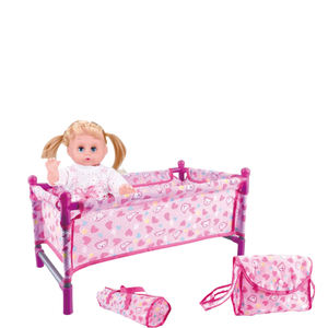 Bambini 14 pollici Baby doll <span class=keywords><strong>5</strong></span>-in-1 tuta combinata con passeggino box altalena letto per bambole sedia da pranzo zaino borsa - Product Image 4