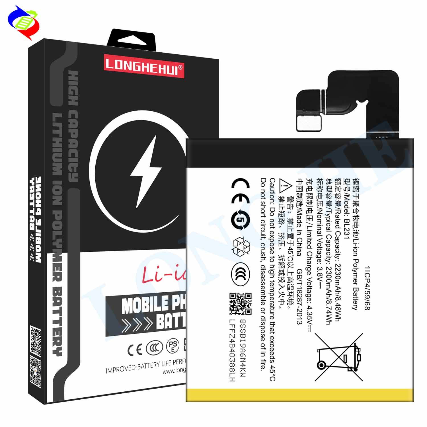 Original Li-Ion Cell Battery BL231 for Lenovo S90 - 2300mah