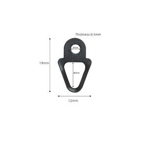Gancio triangolare nero a 1 foro per appendere cornici con viti - Product Image 2