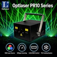 Projecteur laser RGB 13W 465nm avec boîtier en aluminium, indice de protection IP54, pour événements scéniques et paysagers, avec fenêtre d'alignement FB4-ILDA intégrée