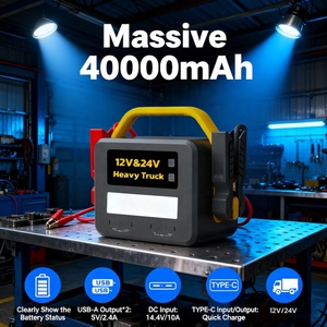 Démarreur de <span class=keywords><strong>batterie</strong></span> portable 24V <span class=keywords><strong>pour</strong></span> camion et véhicule lourd, 60000 mAh, 40000 mAh, <span class=keywords><strong>booster</strong></span> de <span class=keywords><strong>batterie</strong></span> de voiture 24V - Product Image 4