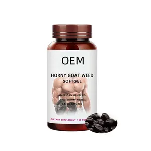 Heiße Verkäufe Private Label Horny Goat Weed mit Maca-Wurzel mit Ginseng Root Supplements Softgel für Männer