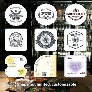 Tùy Chỉnh In Ấn Coaster Giấy Khách Sạn Nhà Hàng Dùng Một Lần Thấm Giấy Coaster Thanh Ktv Bia Cà Phê Coaster Mat Cho Đồ Uống - Product Image 4