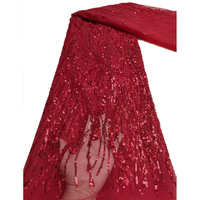 3D Designer DIY Textile Soirée Tulle Dentelle Paillettes Robe De Mariée Violet Lavande Couleur Dentelle Tissu pour Robe De Mariée