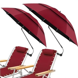 Nouveau pare-soleil extérieur de Protection UV manuelle pour voyage Camping plage avec <span class=keywords><strong>pince</strong></span> de chaise pliante parapluie à <span class=keywords><strong>pince</strong></span> amovible rond - Product Image 2