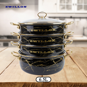 ZWILLON Enamel <strong>Steamers</strong> Cooking Pot with Coating 28CM/30CM/32CM for <strong>Momos</strong> Siomai Fish Hot Dog Bun Gas Rice <strong>Steamer</strong> - Product Image 6