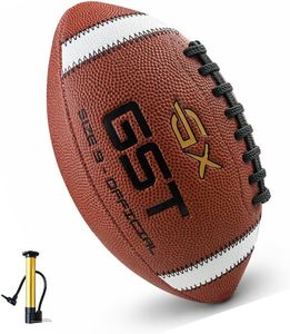 Pallone da Football Americano GX Misura Ufficiale 9, <span class=keywords><strong>Serie</strong></span> 2000 Premium in Pelle GST, Palla da Allenamento Pro Grip 13,76 oz per Scuole Superiori e Università - Product Image 3