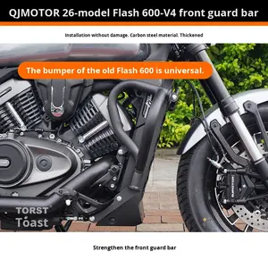 QJMOTOR Flash 600V4 (Modelo 2026) Barras Anticaídas, Protectores <span class=keywords><strong>de</strong></span> Motor, Respaldo Plegable, <span class=keywords><strong>Lona</strong></span>, Cuero, Alforjas <span class=keywords><strong>de</strong></span> Acero al Carbono <span class=keywords><strong>para</strong></span> Motocicleta - Product Image 6