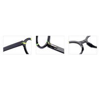 Vente en gros de nouvelles branches de lunettes brillantes rondes en acétate optique à la mode en combinaisons bicolores avec logo personnalisé
