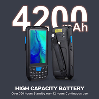 PDA de mano Android 9,0 Terminal POS resistente 1D 2D Escáner de código de barras WiFi 4G BT GPS PDA Lector de códigos de barras