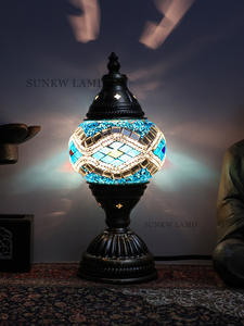 Glaçure colorée turque bricolage mosaïque Patch lampe corps en fer Design européen Style cadeau d'anniversaire Couple Parent-enfant Pack inclus - Product Image 3