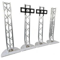 Support de totem en treillis d'aluminium portable pour éclairage DJ mobile, support de télévision plasma réglable en treillis à vendre