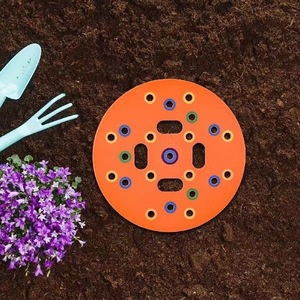 Novinter Seed Spacing Template Orange Plastic Garden Tool For Vegetable Planting - Product Image 2