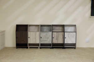 Armoire de rangement moderne en panneaux de particules, 2 compartiments, 1 tiroir, fourniture directe en usine, plusieurs couleurs pour la maison, le salon - Product Image 2