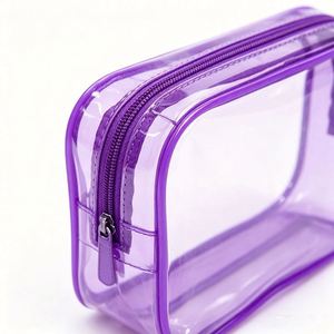 PVC Waterproof Cosmetic <b>Bag</b> Zipper Closure Portable Travel Toiletry Pouch for Skincare Storage <b>Transparent</b> <b>Makeup</b> Organizer - Product Image 2