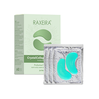 Masque pour les yeux en hydrogel de collagène cristallin à étiquette privée, extrait de Centella Asiatica, hydratant, masque pour les yeux en collagène cristallin