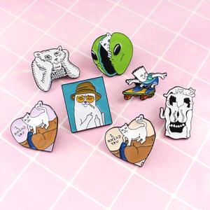 Genç kız takısı özel renkli ayçiçeği gülen Metal yaka iğnesi karikatür ödül rozeti emaye pimi üreticisi - Product Image 2