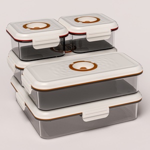 Custom Reusable <b>Plastic</b> Lunch Box Vacuum Seal <b>Containers</b> With Pump Airtight Vacuum <b>Food</b> Storage <b>Container</b> - Product Image 1