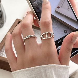 Yinruitai 925 Sterling Silver Lock <b>Ring</b> <b>Open</b> Design For Women Index Finger Everyday Wear Jewelry - Product Image 1