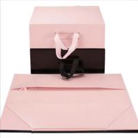 Großhandel große Geschenk box Exquisite Universal Falt schuh Verpackung Box Flip Cover Kleidung Geschenk box mit Griffen