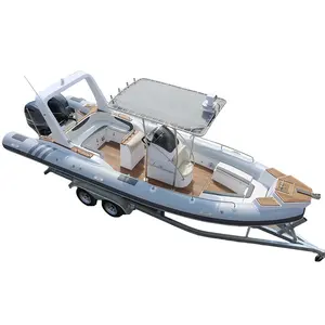 Haohai-cabina deportiva para Rafting Hypalon, Crucero de pasajeros rígido usado, suelo de fibra de vidrio, Hovercraft, canoa, fibra de vidrio, costilla, barco, 760