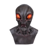 Masque en latex d'alien tendance pour Halloween, cosplay, fête dans une maison hantée, 18+ |   5 styles (blanc/peau/négre/gris/à motifs)