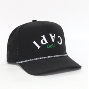 Wholesale Custom 5 Panel Embroidery Logo Baseball Cap Sporty Performance Gorras Laser Cut Holes Waterproof Golf <b>Hats</b> with Rope - Product Image 2