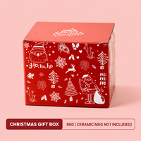 Ensemble de tasses en céramique personnalisées pour Noël avec des motifs de Noël et un coffret cadeau pour les cadeaux d'entreprise, vente en gros, logo personnalisé