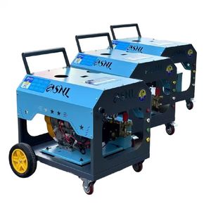 Nouvelle nettoyeuse <span class=keywords><strong>haute</strong></span> <span class=keywords><strong>pression</strong></span> à eau froide 10 kW 13 CV, 250 bars, 16 L/min, alimentée par moteur essence 190 à démarrage électrique, pour le nettoyage des surfaces extérieures - Product Image 2