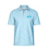 Kaos Polo Pickleball Pria Custom, Sablon Heat-Transfer, Menyerap Keringat, Cepat Kering, Peregangan Empat Arah, Ramah Lingkungan, Keren untuk Golf