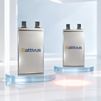 Batterie lithium-ion NMC en pochette Battivus SA34 3.40V 18000mAh 61.2Wh 7.3mm à anode en silicium mince, cellule Li-ion haute énergie 380Wh/kg