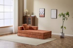 سرير أريكة قابل للطي 3 في 1 من الفوم الذاكر مع تخزين ومسند للقدمين - معبأ تحت تفريغ الهواء - Product Image 5