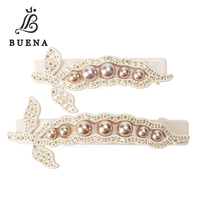 Barrette à cheveux fabriquée en France, série Pois dorés, accessoires pour cheveux pour femmes, grandes pinces à cheveux en perles