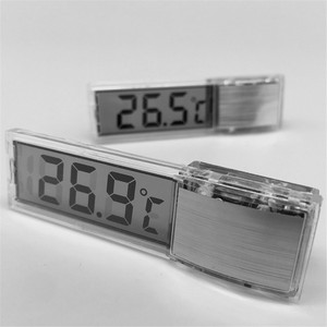 Termometro Igrometro Digitale 3D Trasparente in Plastica LCD Impermeabile per Acquario 70x20x16mm 1 Anno di Garanzia Oro/Argento OEM - Product Image 4
