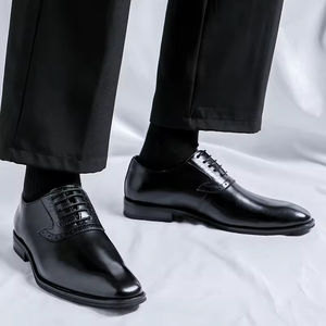 Zapatos Casuales de Cuero Genuino para Hombre, Diseño Moderno 2026, Punta Cerrada, Impermeables, Marca Original - Product Image 4