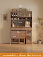 Buffet convertible en bois massif, table à manger combinée, armoire à vin murale, gain de place, mobilier moderne pour appartement CBG014